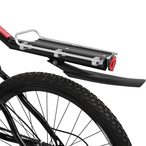 Zerodis Fahrrad-Gepäckträger, 9 kg Tragfähigkeit, Schwarz, Aluminium, Hinter, _CARGO_RACK, Fahrradträger