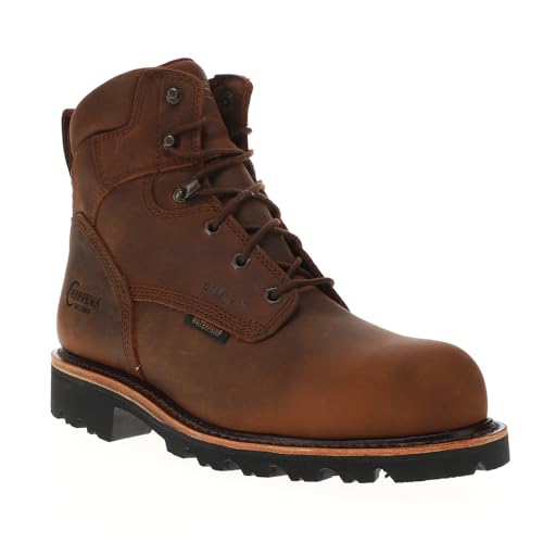 Chippewa Mens Super Dna 6 Inch Waterproof Steel Toe Lace Up Work/Duty - Brown - Size 12 E2