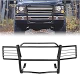 KUAFU Front Bumper Brush Guard Compatible with 2000 2001 2002 Chevy Chevrolet Silverado & GMC Sierra 2500 3500 HD Grille Grill Guard Impact Bar Bull Bar Steel Powder Coated Gloss Black