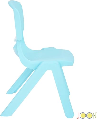 Miniatura 5 de JOON Paquete de 2 sillas apilables de plástico para niños, 20.8 x 12.5 pulgadas, los juegos de sillas perfectos para salas de juegos, escuelas,