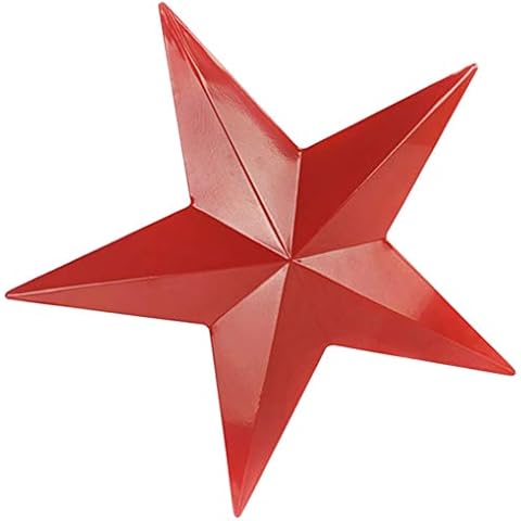 Yardwe - Decoración de Pared de Metal con Estrella de Hierro en Color Rojo Cover