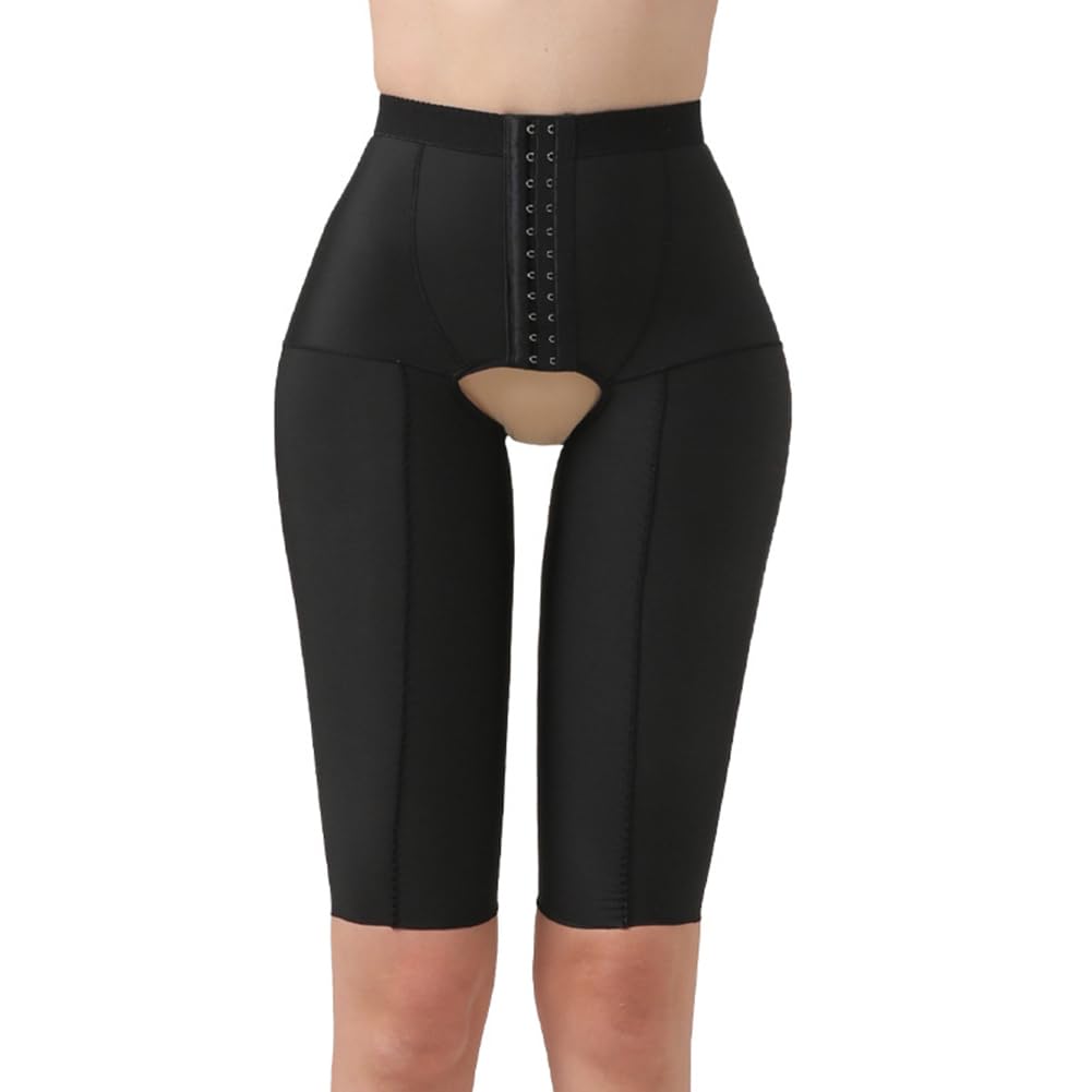 JHNGYJY Thigh Shaper Pants for Women After Liposuction,High Waist Shapewear Pants Tummy Control Open-Crocth Hip Lifter Leggings Ideal for Liposuction & Postpartum Recovery(S, Black)