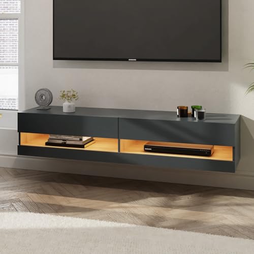 GFW Leon 150cm Wall TV Unit with LED
