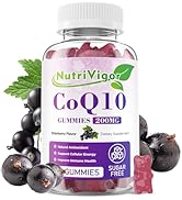 NutriVigor CoQ10 Gummies, Coenzyme Q10 Supplement 200mg, High Absorption CoQ10 Supplement for Cel...