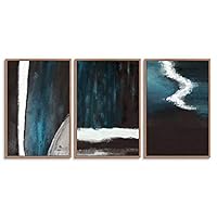 3 Piece Framed Canvas Wall Art Abstract Landscape Canvas Prints Home Artwork Decoration for Living Room,Bedroom - 16