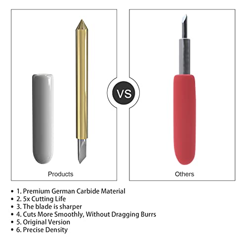2 Pcs Premium Fine Point Blade Compatible With Cricut Explore Air 2/Explore 3, Replacement Cutting Blades Compatible With Cicut Maker/Maker 3, Can Cut Most Thinner Materials, Original Version #TOP3