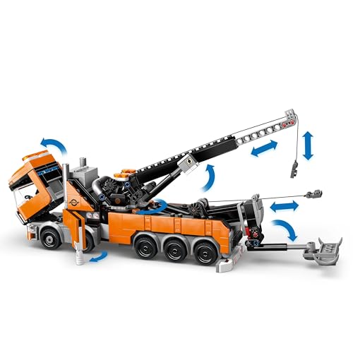 Image of LEGO City Heavy-Duty Recovery Tow Truck with Crane Toy Construction Kit 60467 Building Blocks Toys for 8+ Gift for Boys and Girls