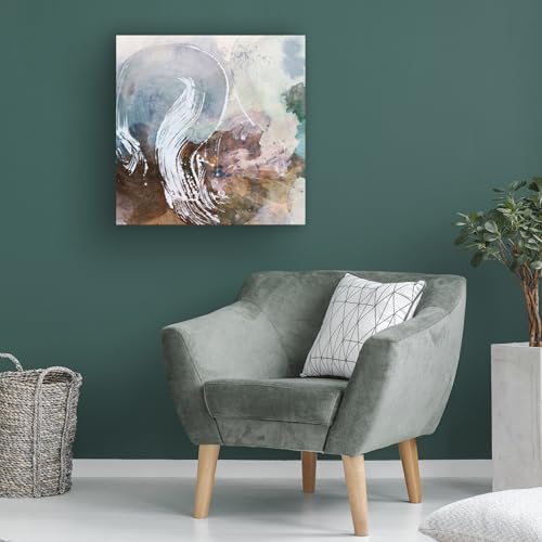 Wrapped Canvas Wall Art - Victoria Barnes 'Iridescent Oceania II' Wall Art for Living Room, Bedroom, or Office Décor - 35x35 by Trademark Fine Art - Used condition - Image 4