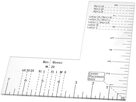Piriuuo Left Chest Logo Placement Tool, T Shirt Ruler Guide for Heat Press Acrylic T Shirt Centering Tool Clear T-Shirts Alignment Tools Embroidery Placement Ruler for Adult Men Women 8.27" x 7.28"