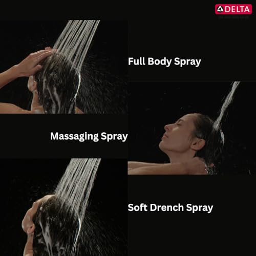 Image of Delta Faucet 4.4 inches (113 mm) Round 3 Setting Touch-Clean Showerhead for Bathroom I Overhead Shower Head with Full Body, Massaging, Soft Drench Sprays I Chrome RP48590