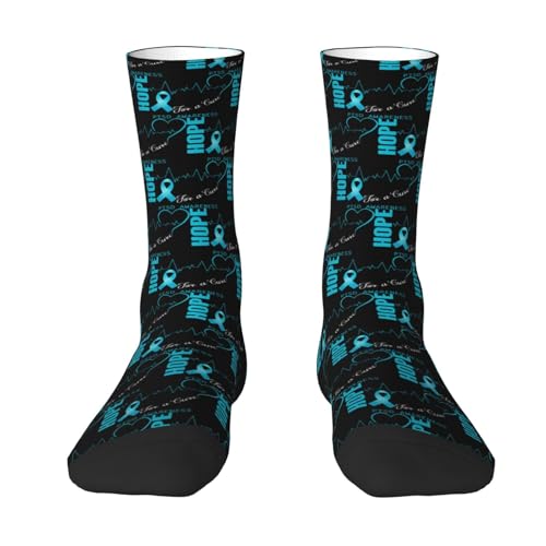 CNIRWERW Hope For A Cure Ptsd Awareness Socks For Men Women Breathable Sport Crew Athletic Running Socks
