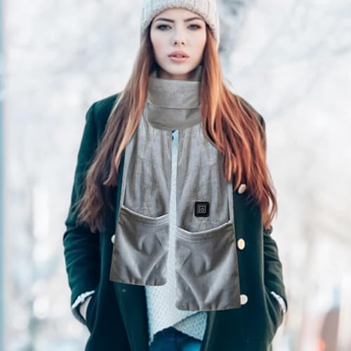 Bufanda térmica eléctrica USB con temperatura ajustable lavable cuello invierno 7