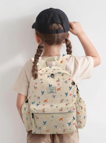 atgark Corduroy Toddler Backpack for Boys Girls 2-5: Preschool Backpack - Cute Kids Backpack 13.5" H Fit Folder - 1