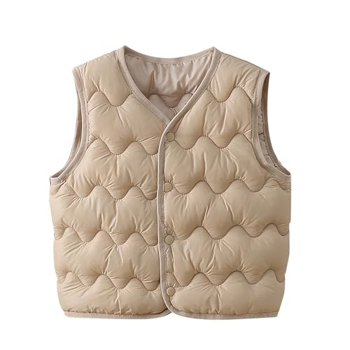 Puffer Vest for Boys Girls Kids Sleeveless Button Down Outerwear Warm Quilted Lightweight Down Winter Jackets Coats