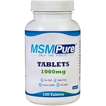 KALA HEALTH MSMPure MSM Tablets 1,000 mg US-Made MSM per Tablet for Joint Health, Skin Appearance, Hair & Nail Support Coated for Easy Swallowing, Tasteless 120 Count