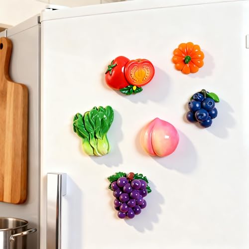 6 imanes decorativos para refrigerador de resina miniatura 2