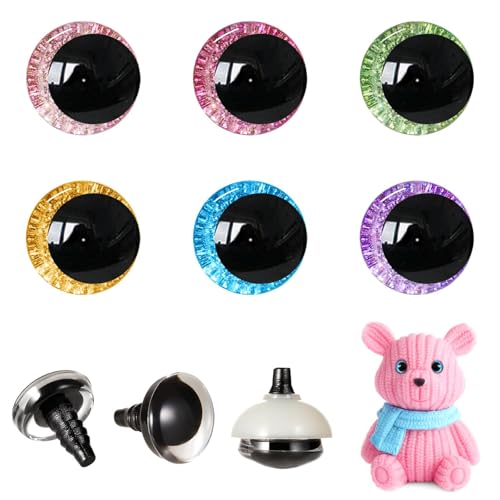 MUCUNNIA 60 Stück 18mm 3D Glitzer sicherheitsaugen für häkeltiere amigurumi Augen für häkeltiere Puppenaugen Tieraugen Kunststoff Bastel Augen mit Unterlegscheiben für Puppe,Plüschtier,Teddyaugen MUCUNNIA 60 Stück 18mm 3D Glitzer sicherheitsaugen für häkeltiere amigurumi Augen für häkeltiere Puppenaugen Tieraugen Kunststoff Bastel Augen mit Unterlegscheiben für Puppe,Plüschtier,Teddyaugen