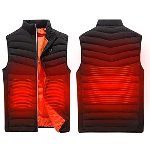SXLCKJ Elektrische Heizweste Smart USB-Aufladung 3-Stufen-Temperaturregelung Warme Baumwollkleidung zum Skifahren (Heizweste) Cover