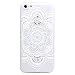 5C Case, LUOLNH Henna Full Mandala Floral Dream Catcher Hard Plastic Clear Case Skin Cover for Apple Iphone 5C