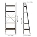 Homfa Industrial Ladder Shelf, 5 Tier Bookshelf Plant Flower Stand Storage Rack Multipurpose Utility Organizer Shelves Wood Look Accent Metal Frame Furniture Home Office
