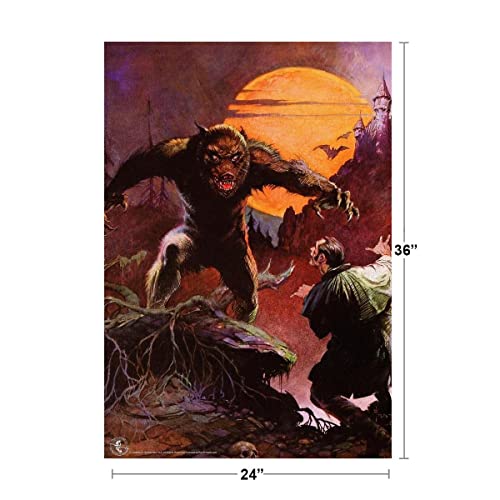 Wolfman By Frank Frazetta Retro Horror Comic Book Magazine Spooky Scary Halloween Decorations Cool Wall Decor Art Print Poster 24X36 #TOP4