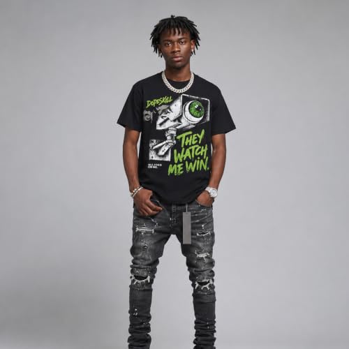 Image of DopeSkill Graphic Tee Streetwear Hip Hop Hypebeast Unisex T-Shirt Sneaker Colour Matching Shirts Rapper Mouth