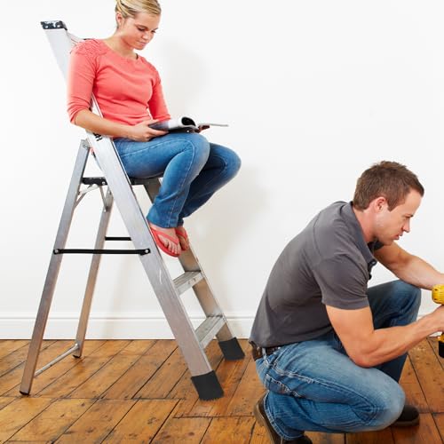 Leiterfü?e Kappen 4 Stücke Gummileiter Fü?e Matte Teleskopleiter Fü?e Abdeckung Verl?ngerung Leiter Pad Leiter Teile Zubeh?r für Hausindustrie (Schwarz) 2. 5X6. 3Cm Leiter Steile Fu?ersatz