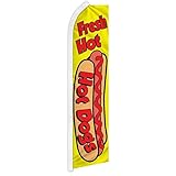 Hot Dogs Swooper Feather Flag - Perfect for Stands, Trucks, Festivals