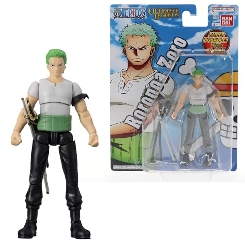 BANDAI - Ultimate Legends - Figurine d'action One Piece 12 cm - Roronoa Zoro - Licence Officielle One Piece - Figurine articulée Zoro - Jouet Enfant 4 Ans et...
