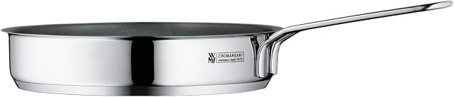 WMF Mini Frying Pan, Coated, Small, 18 cm, Cromargan Polished Stainless Steel, Induction, Stackable, Ideal for Small Portions or Single Households