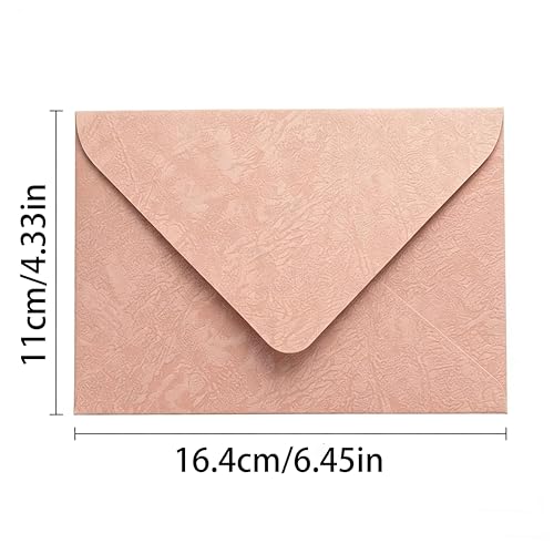 Spiritlink 20 Pack Tree Grain Cherry Blossom Pink Envelopes, 16.4x11cm (6.45x4.33in) 120gsm Heavyweight Paper, for Wedding Invitations, Bridal Showers, Baby Showers, Birthday Parties & Stationery — view 3