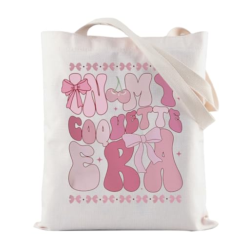 Coquette Bolso de mano In My Coquette Era, reutilizable, bolsa de hombro color rosa, regalo seductor, Coquette Era - Bolsa, 35*40cm