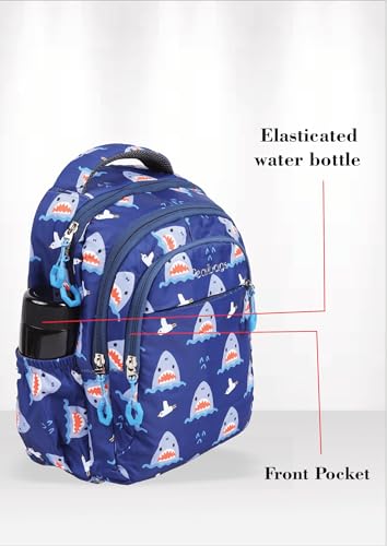 Image of PB Pearlbags Sigma 13L Printed Backpack,3 Compartments,Bottle Holder,Organizer,Premium Fabric,Water Resistant Anti Theft,School Bag for Boys and Girls