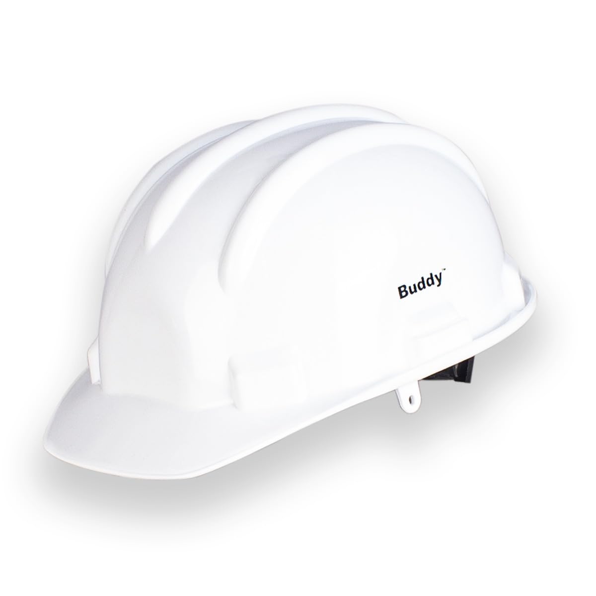 Buddy Safety Helmet for Head Protection with Ratchet Type Adjustment, ISI Marked with chin strap. Colour- White