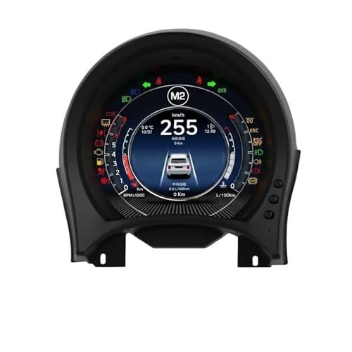 Grupo de instrumentos LCD de 7 pulgadas para Fiat 500 2007-2024 con velocímetro y tacómetro