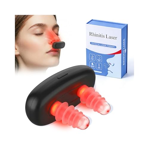 TOPLIPS Red Light Nose Care Device LED Nose Wellness Tool for Daily Nasal Comfort USB Rechargeable Portable Design with 3 Light Modes & Auto Shut-Off Lightweight Black 1PCS