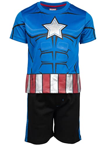 Image of Marvel Cosplay Athletic 2-Piece T-Shirt and Shorts Set Toddler to Big Kid