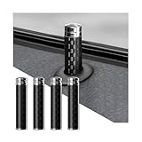 KHGUZ 4PCS Car Door Lock Knobs, Carbon Fiber Metal Vehicle Lock Pin Pull Covers, Automotive Decorative Modification Accessories Universal for SUV, Sedan, Truck (Black/A)