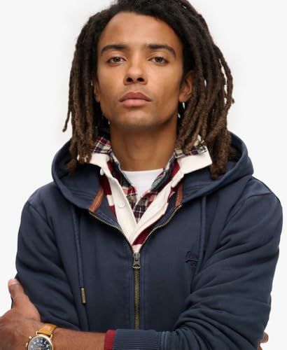 Superdry Para Hombre. M2013753A Sudadera Lavada Essential Marino (M), Casual, AlgodóN - 3