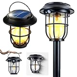 ソーラーライト 屋外 ガーデンライト 2個セット センサーライト 人感センサー 3つ知能モード 【設置簡単 埋め込み・壁掛け・吊り下げ 】ランタン ソーラー 太陽光パネル充電 高輝度 自動点灯 防水 おしゃれ 庭/玄関先/芝生/車場/歩道 設置簡単 防災対策 防犯 電球色