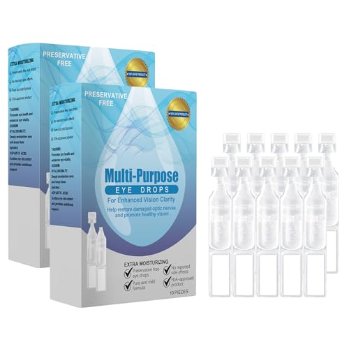 Gotas Oculares Hidratantes Con ácido Hialurónico – Alivio Intenso Para Ojos Secos, Irritados Y Enrojecidos | Fórmula Ultra Lubricante | 20 Unidades Monodosis Para Una Hidratación Profunda Y Duradera