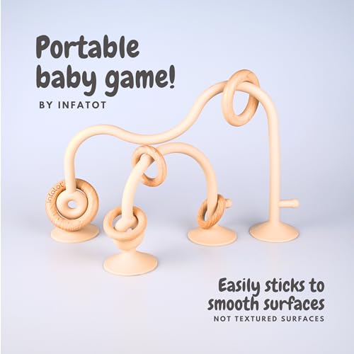 Infatot® Teething Suction Toy, Wood & Silicone Baby Toys 0-6 Months - Image 4