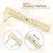 Brass Pocket Vernier Caliper, 2 Pcs Double Scale Vernier Calipers Brass Sliding Gauge Mini Vernier Caliper Metal Pocket Calipers Portable Sliding Measurement Tool for Measuring Jewelry Ring Bead Wire