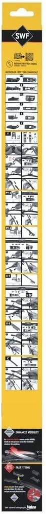 SWF Windscreen Wiper with Spoiler Front Wiper Blade Design: Flat Bar Wiper Blade Length 1: 530 mm Length 2: 530 mm 507862
