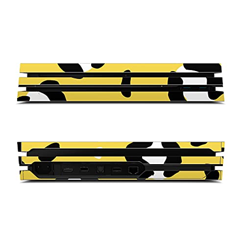 Skin Vinyle PS4 Pro Léopard Jaune Head Case Designs - Autocollant Console et 2 Manettes