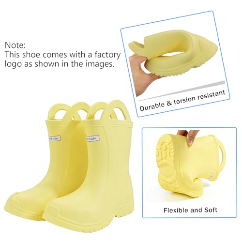 Botas de lluvia para niños pequeños y adolescentes con asas cómodas 6