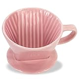 LHUKSGF Pour Over Ceramic - Coffee Dripper Ceramic Coffee Maker with 3 Holes Flat Bottom, Porcelain Slow Filter Cone for Travel, Camping, Office, Home, Coffee Maker Brew