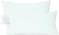 Vista 23 de Paquete de 2 fundas elásticas para almohada - Punto jersey y cierre de sobre, fundas de almohada con mezcla de poliéster ultra suave tipo camiseta