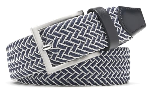 Image of Fabio Valenti Canvas Elastic Fabric Woven Stretch Braided Belts for Men Women Junior with Multicolored /Full Sizes