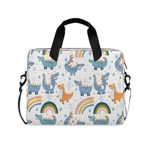 Bolsa de portátil con bolsillo de accesorios y nubes arcoíris